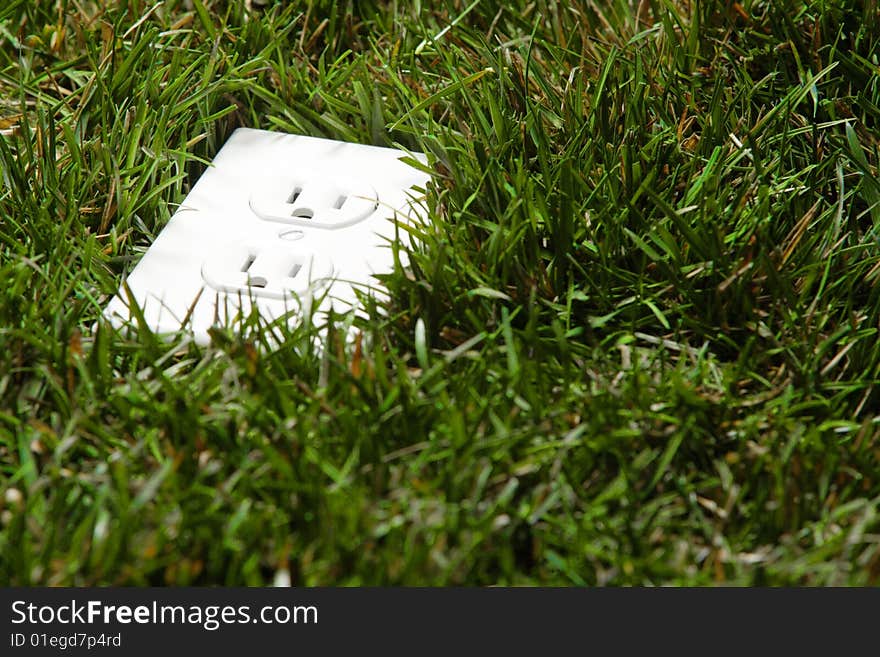 Green energy at home in a grass wall