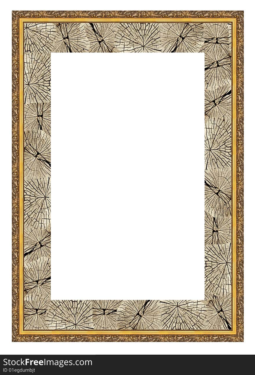 A picture frame on a white