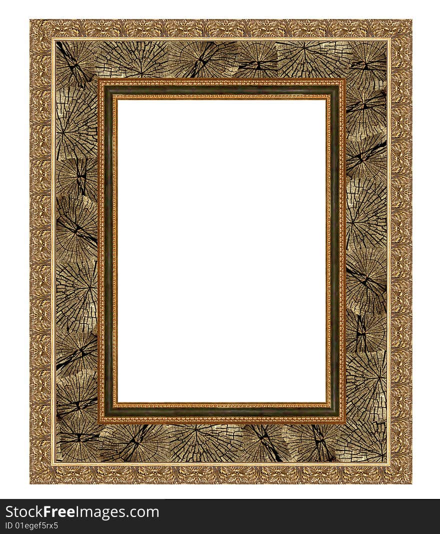 A picture frame on a white