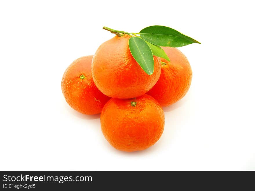 Tangerine isolated on a white background. Tangerine isolated on a white background