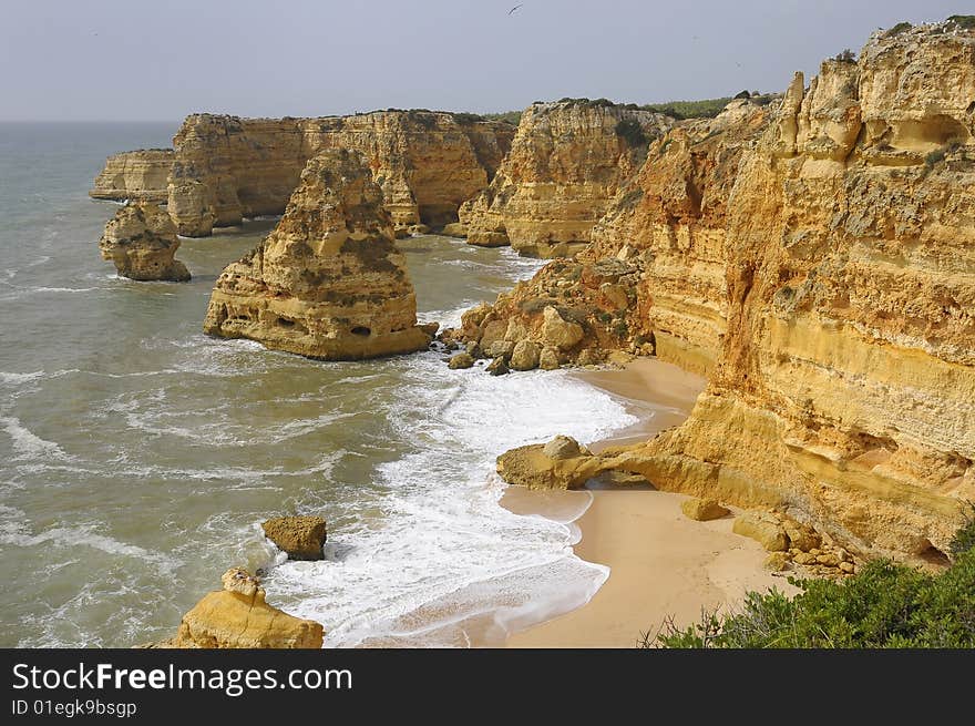 Marinha Beach in Algarve, Portugal