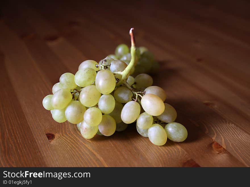 Grape on the wood table