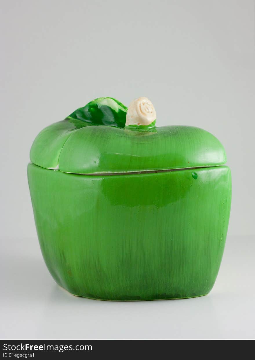 Apple styled sugar bowl