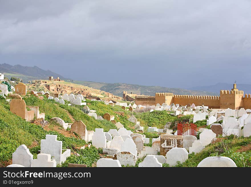 Muslim cemetery.