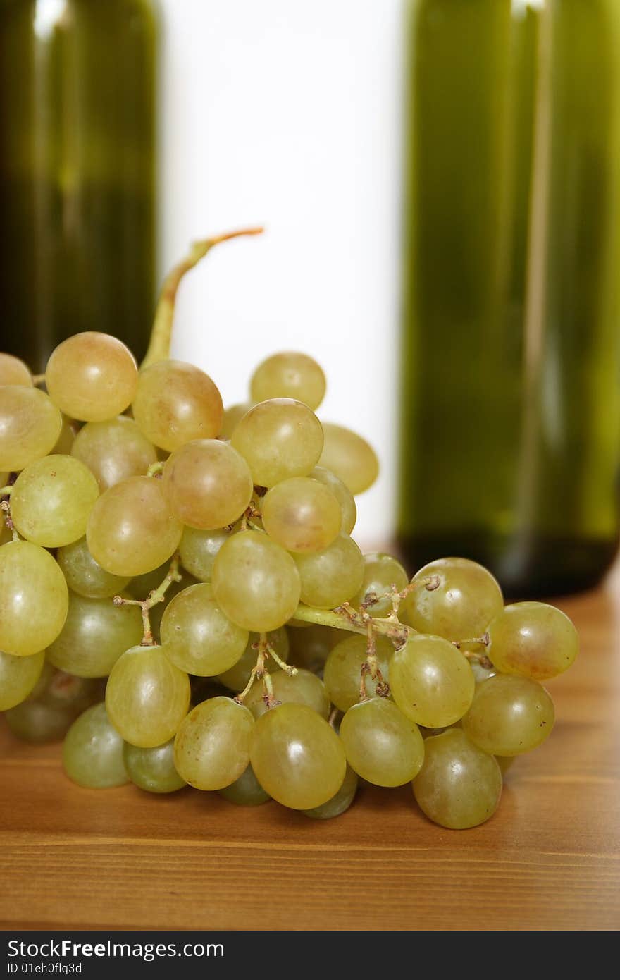 Grape on the wood table