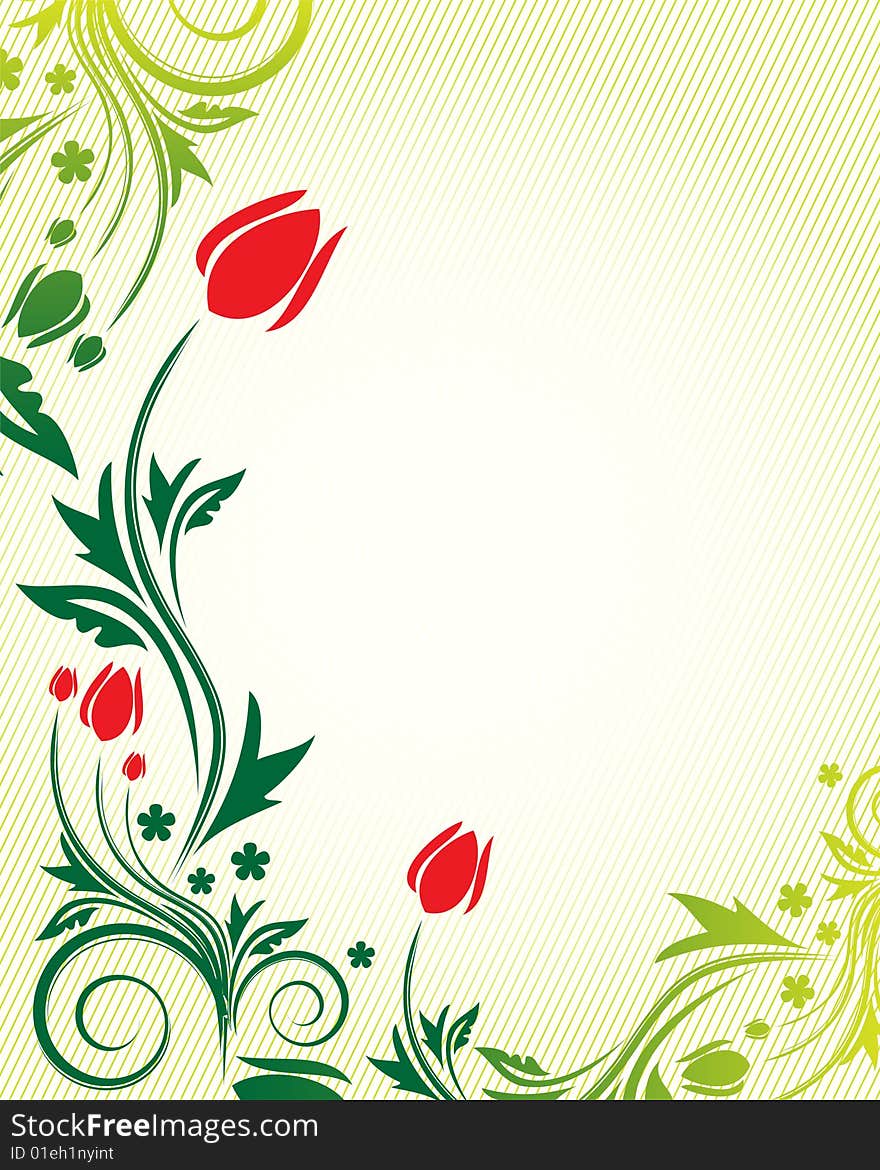 Floral background with place for your text