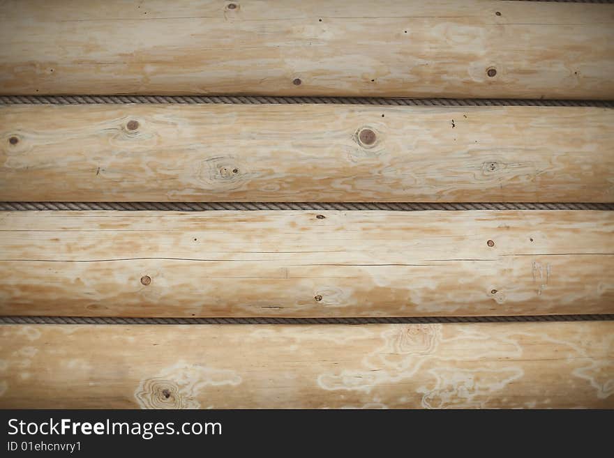 Wooden wall - photo taken on Budma Fair in Poznan