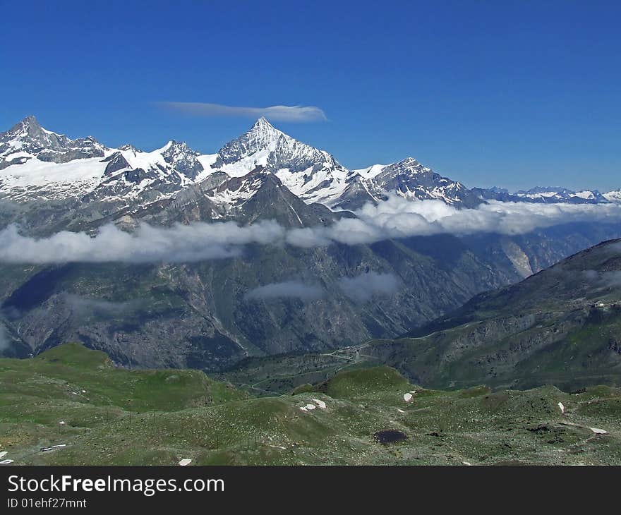 Alpine panorama from Gornergrat (Sui). Alpine panorama from Gornergrat (Sui)
