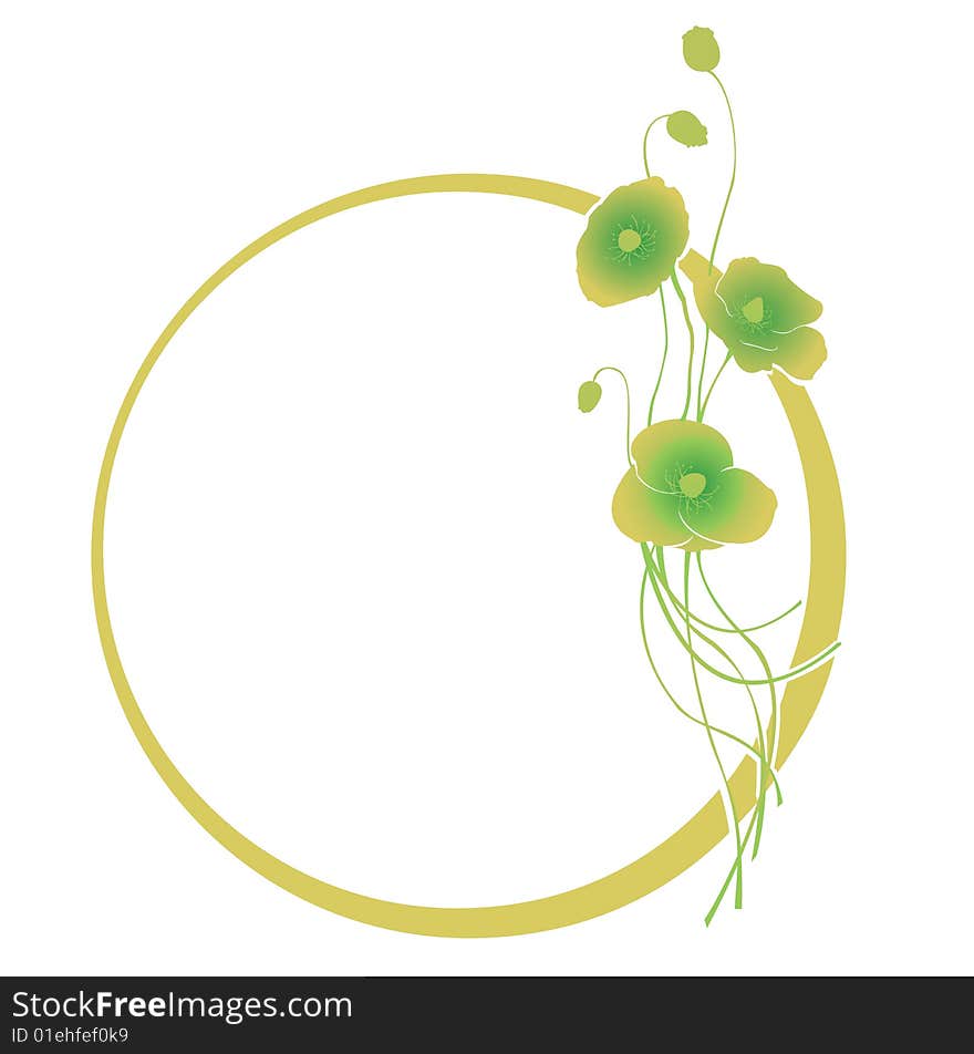 Vector illustraition of funky Abstract floral border. Vector illustraition of funky Abstract floral border