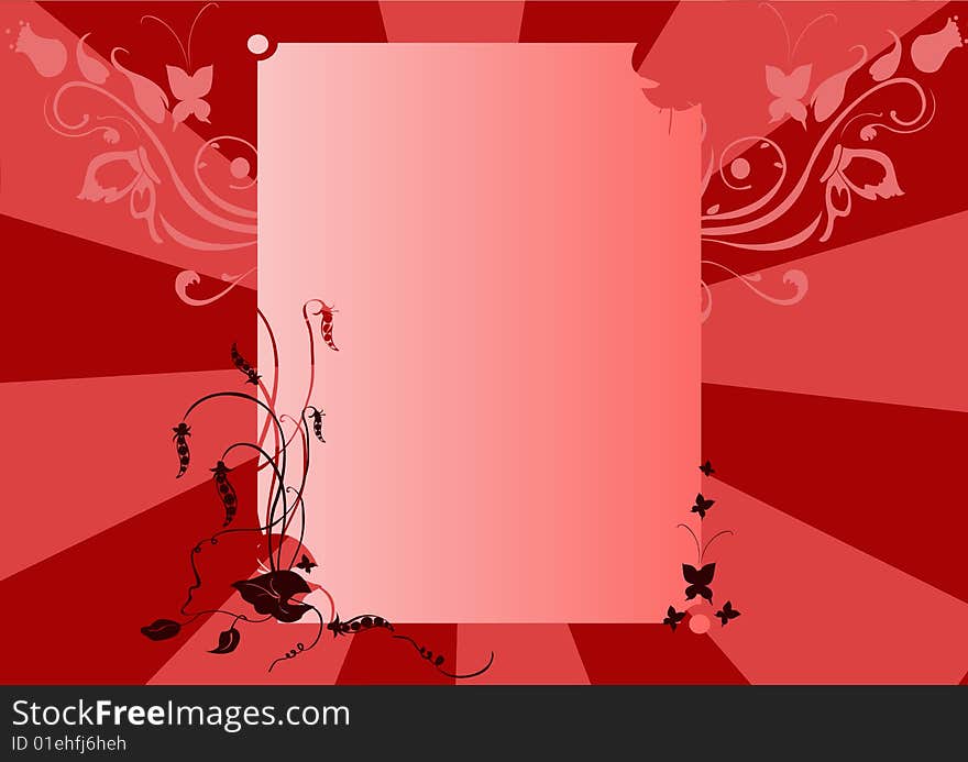 Vector illustraition of funky Abstract floral border. Vector illustraition of funky Abstract floral border