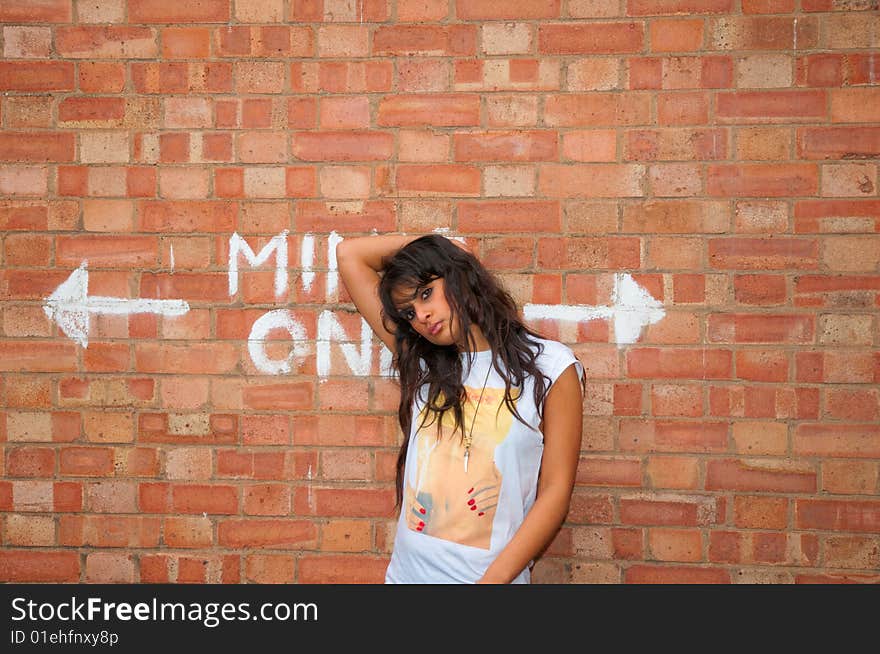 A trendy young Indian girl. A trendy young Indian girl.