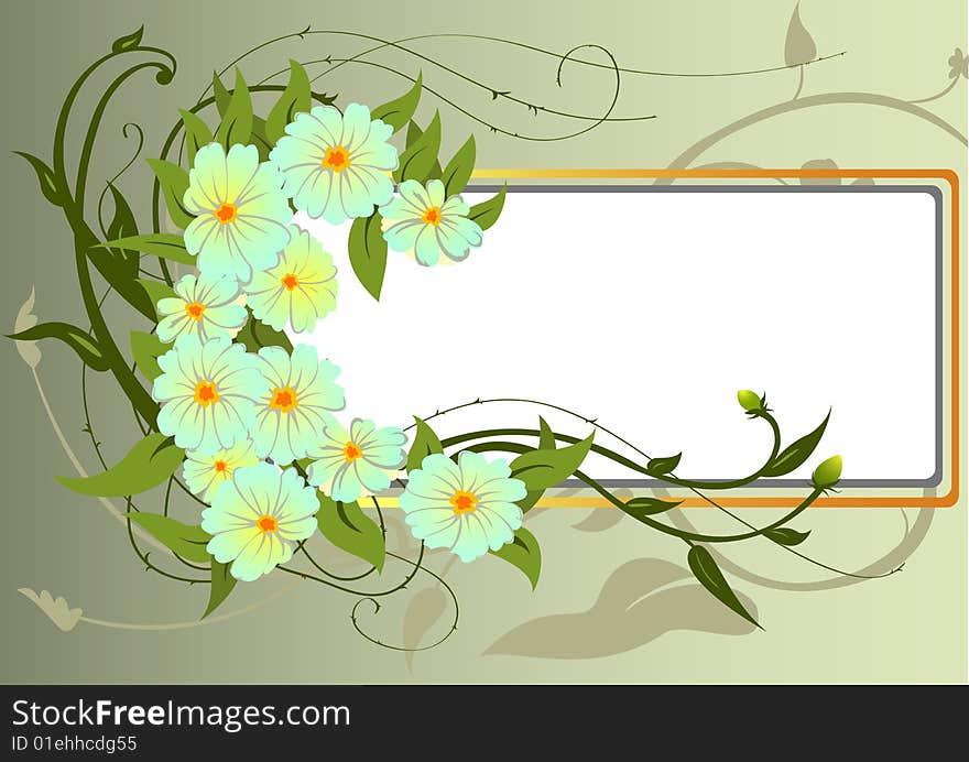 Vector illustraition of funky Abstract floral border. Vector illustraition of funky Abstract floral border