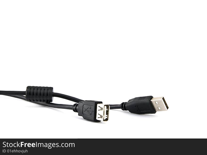 Usb cable isolated on white