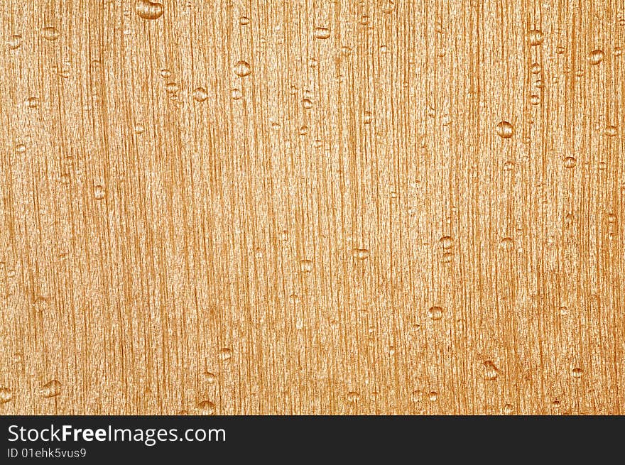 Abstract Wood Texture With Water-drops