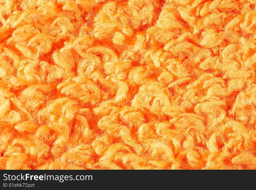 Close-up Orange Wool Texture