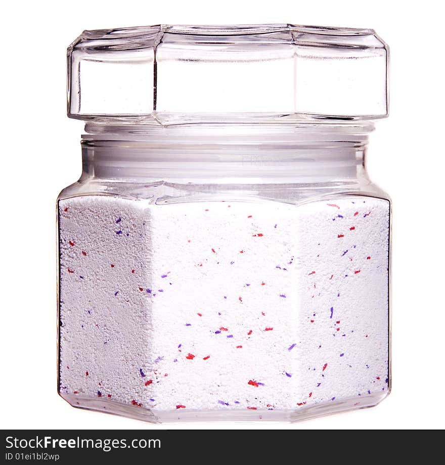 Soap powder in glass