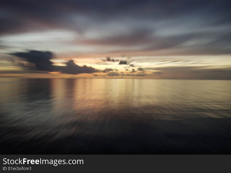 Charming colorful sunset in the ocean. Charming colorful sunset in the ocean