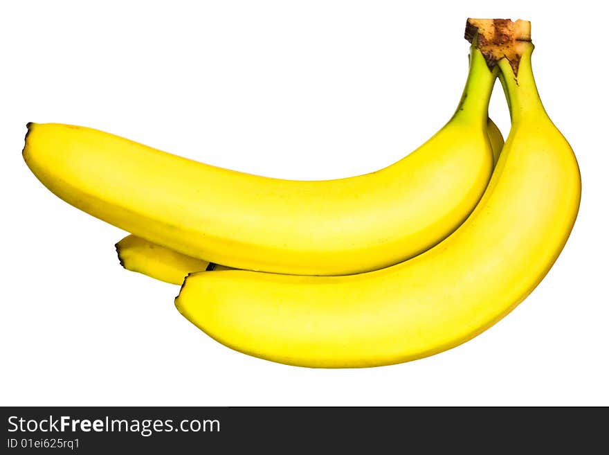 Bananas isolated on white background.