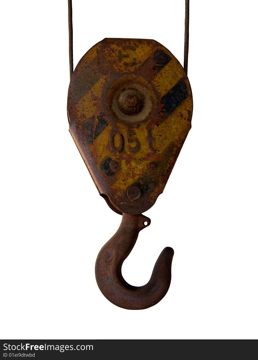 Rusty hook of the telpher