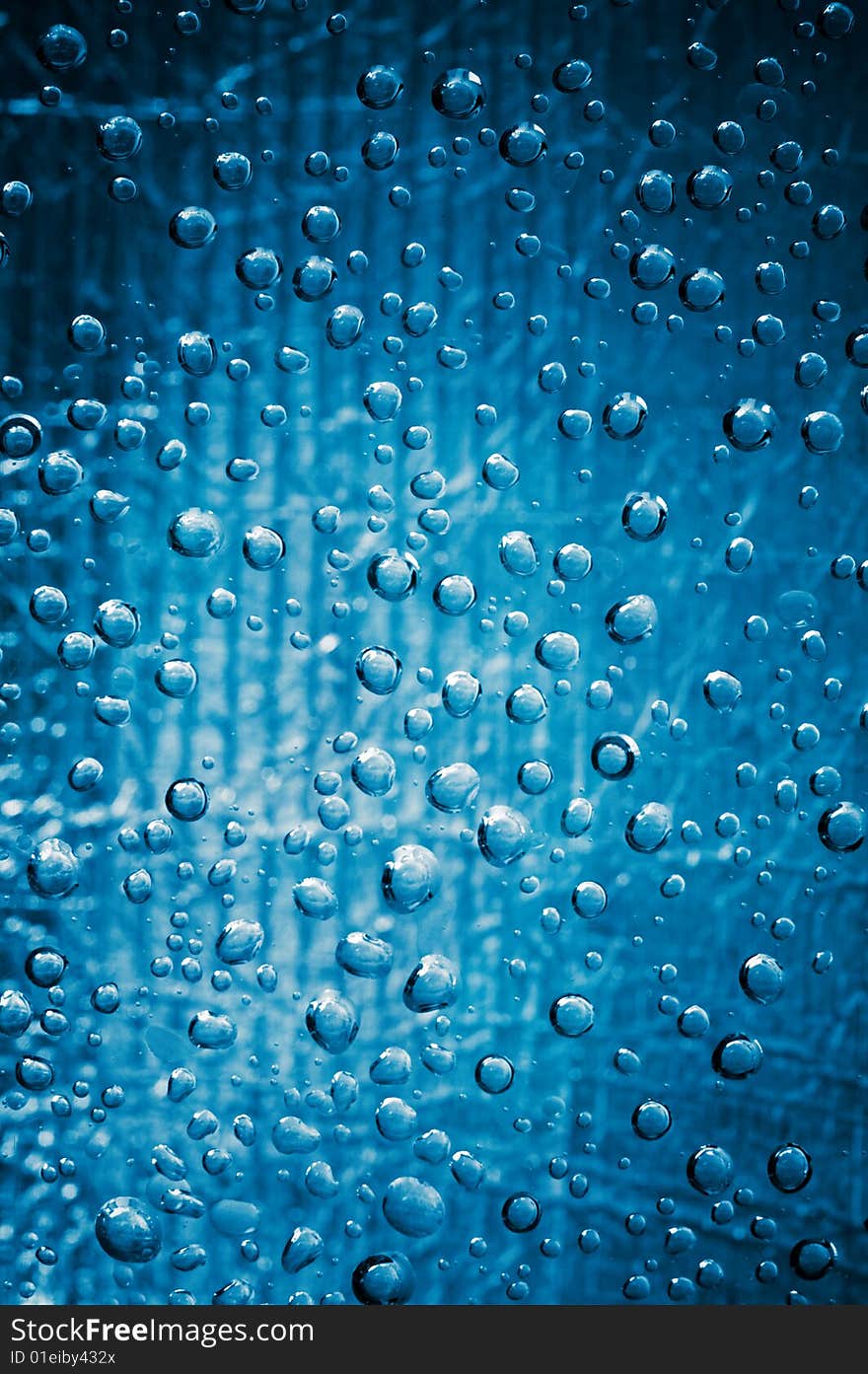 Blue water background with bubbles