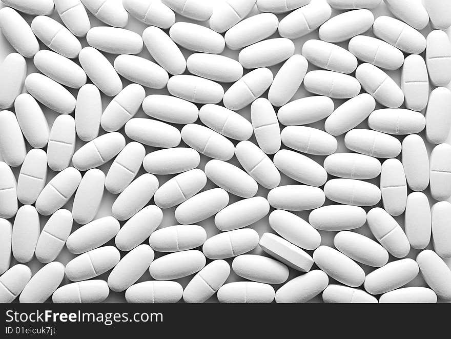 White pills background