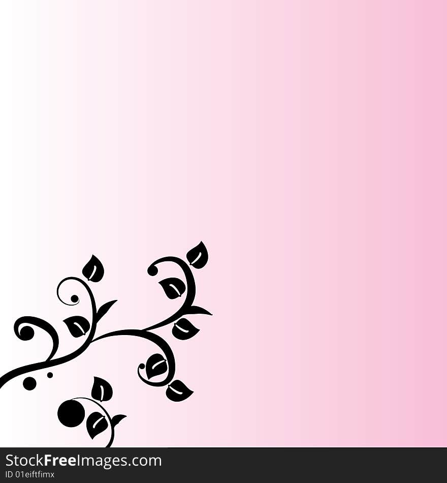 An abstract beautiful floral design