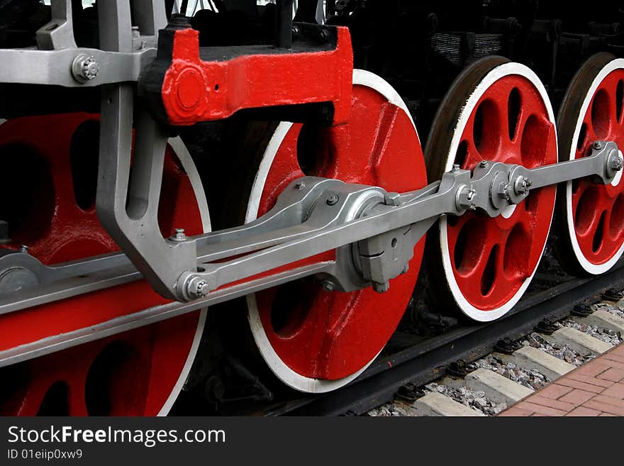 The fragment of an old Russian train