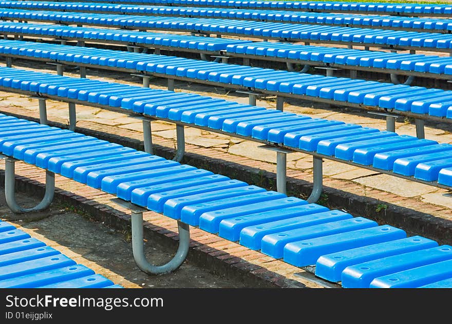 Blue bench