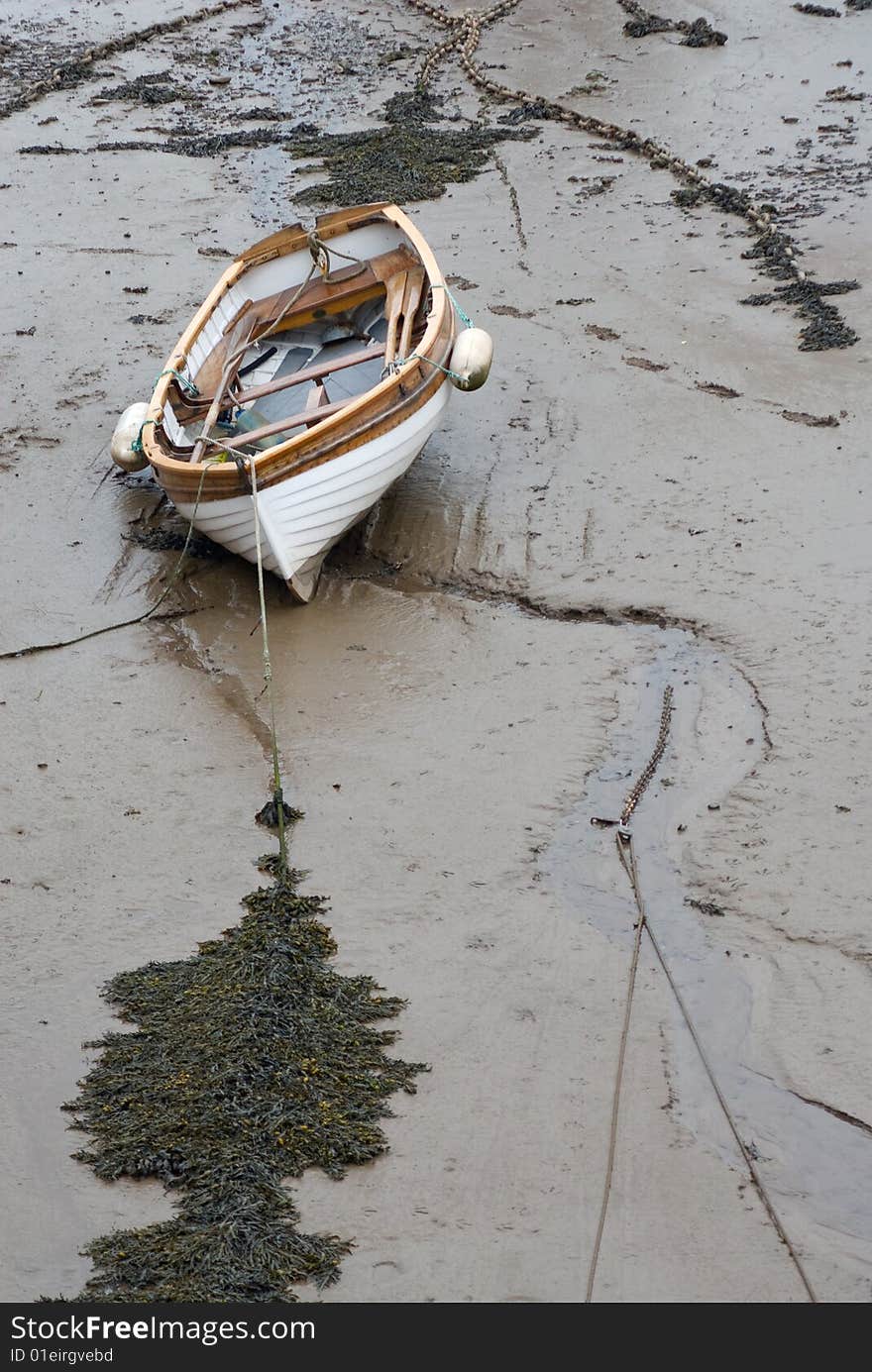 Small Boat Moored in Harbour