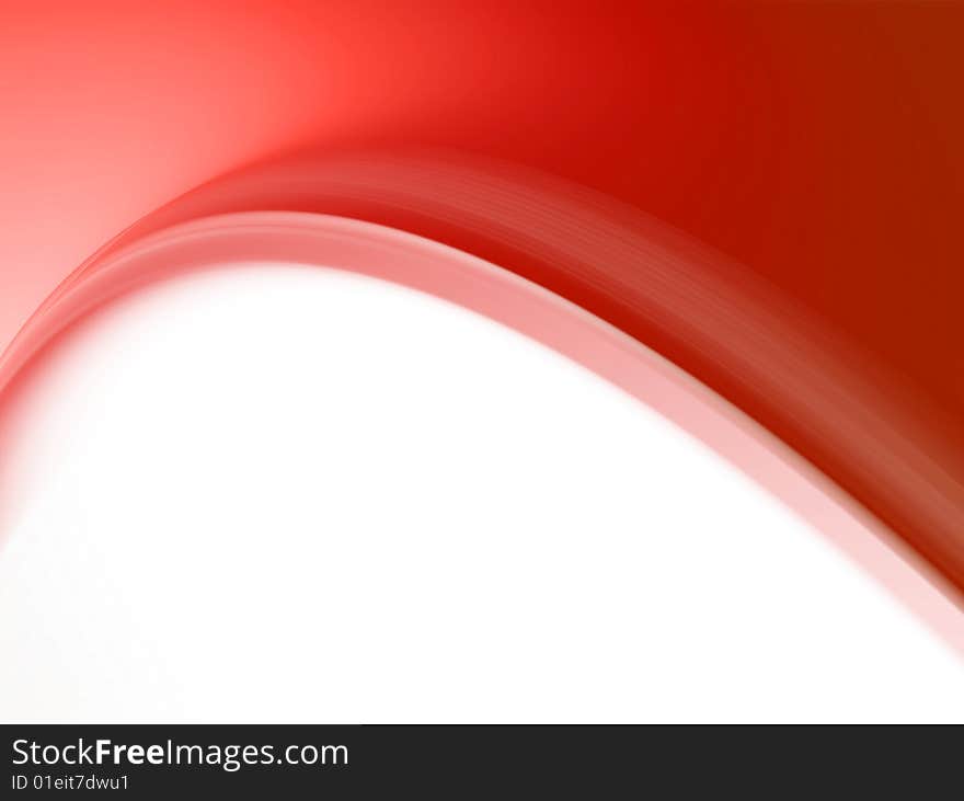 Red waves on white background