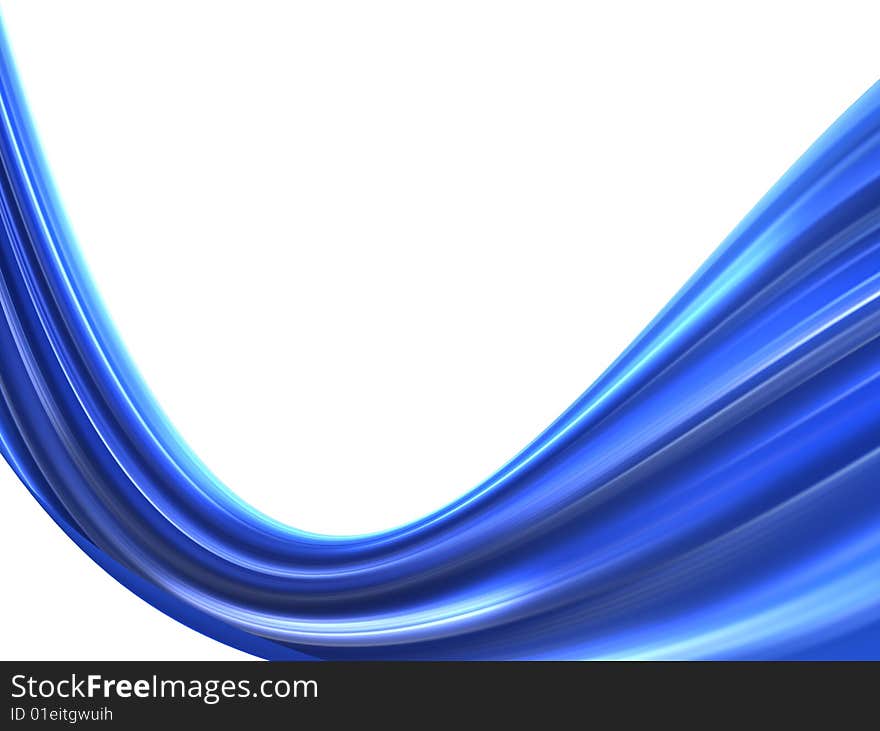 Blue dynamic waves on white background. Blue dynamic waves on white background