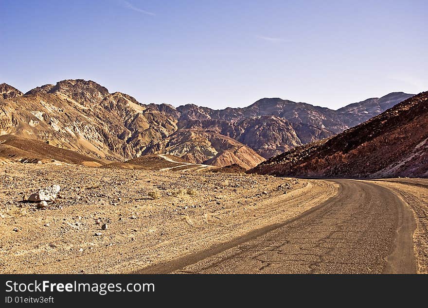 Death Valley Road into Artist Palette