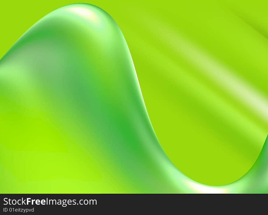 Green dynamic waves on blur background. Green dynamic waves on blur background