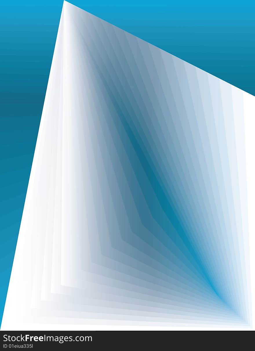 Blue and white shapes suggest the image of an iceberg in an abstract illustration. Blue and white shapes suggest the image of an iceberg in an abstract illustration.