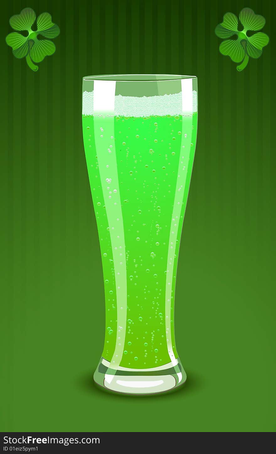 Vector illustration of a green beer glass for St. Patrick's Day