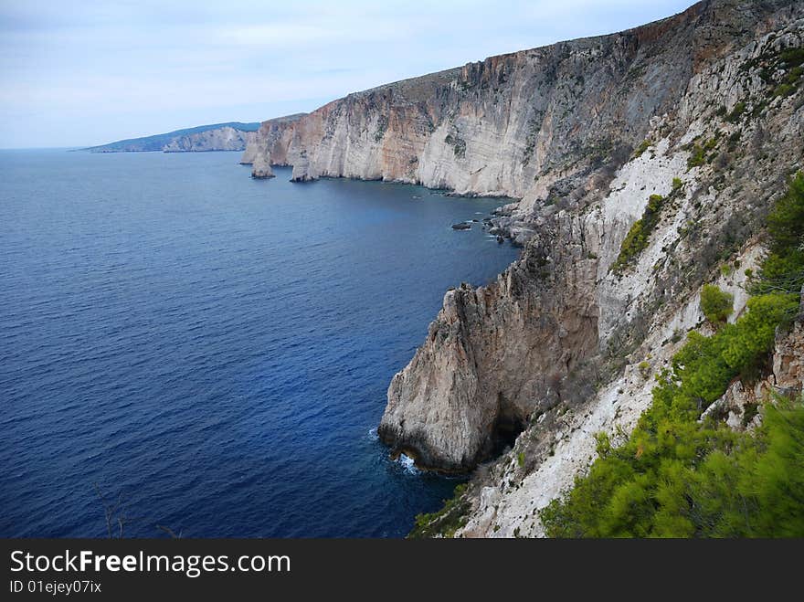 Coast and blue water