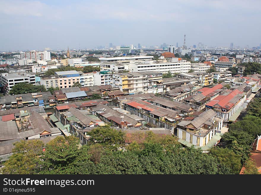 View on Bangkok from the Golden Mount