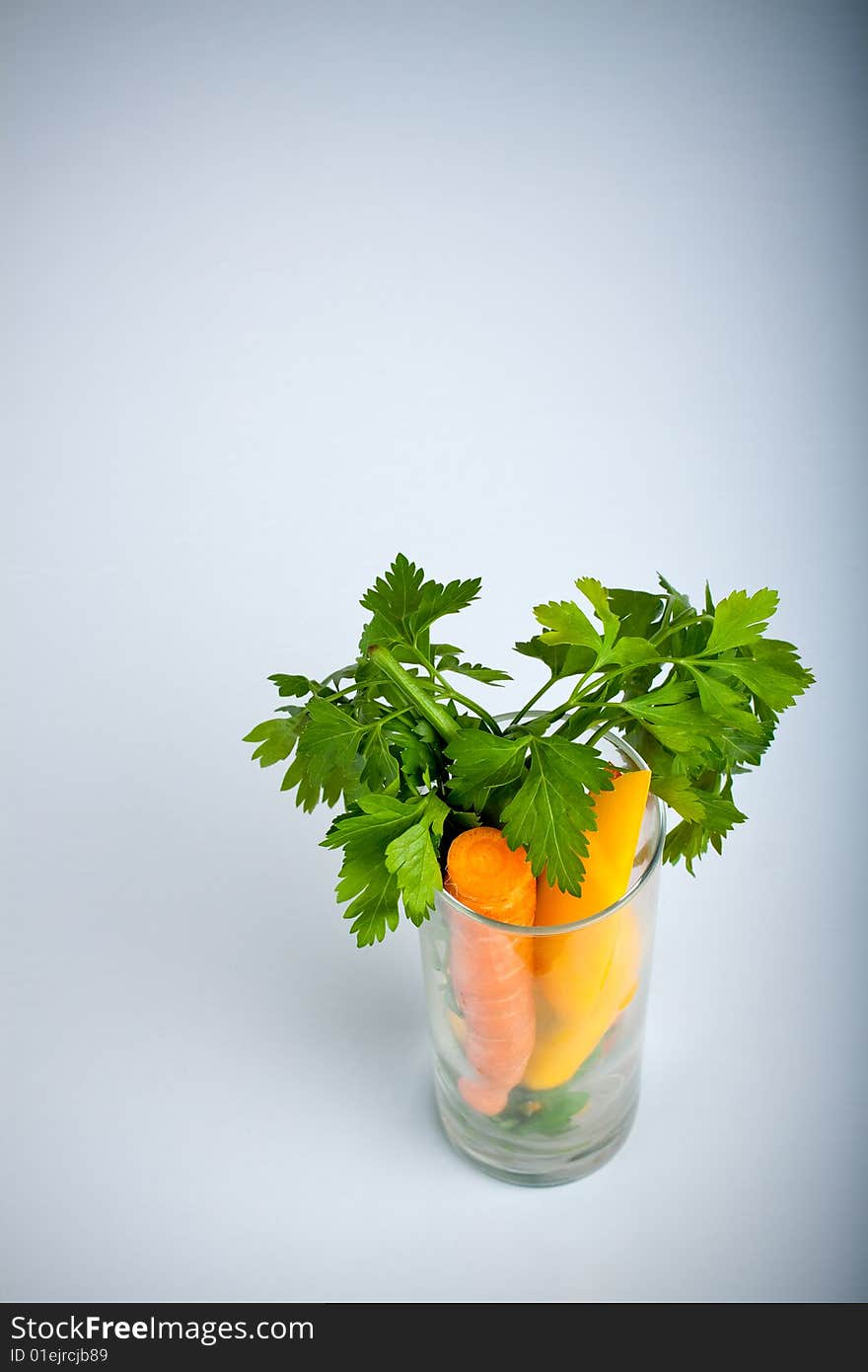 Healthy vegetables in a glass. Healthy vegetables in a glass