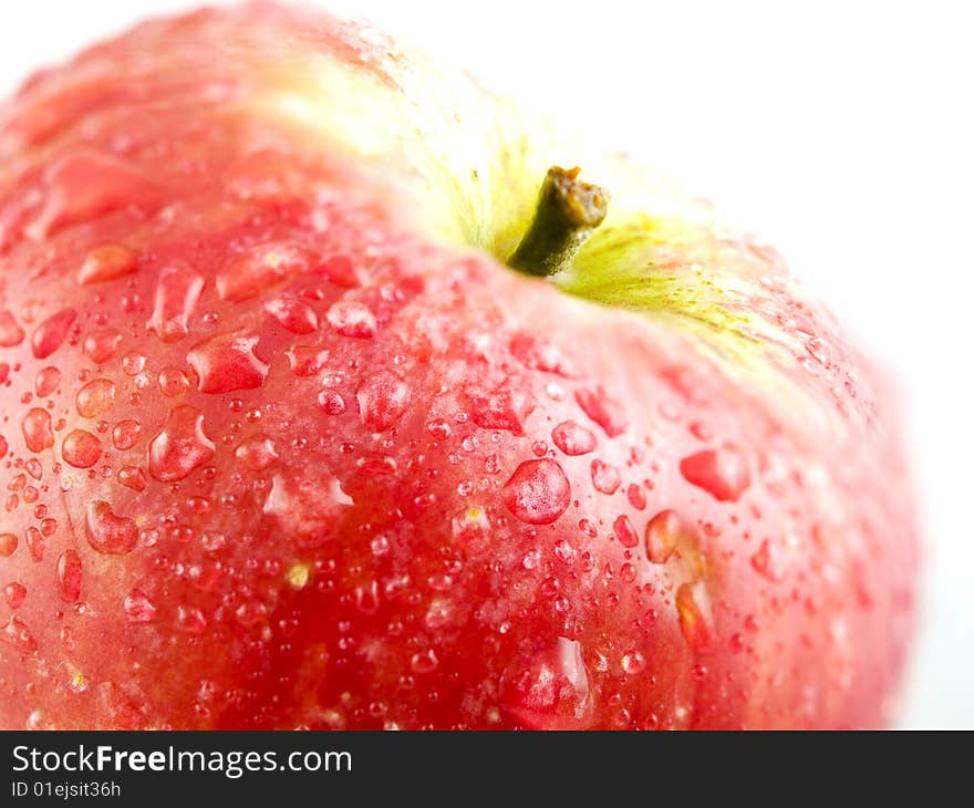 Red apple isolated on white