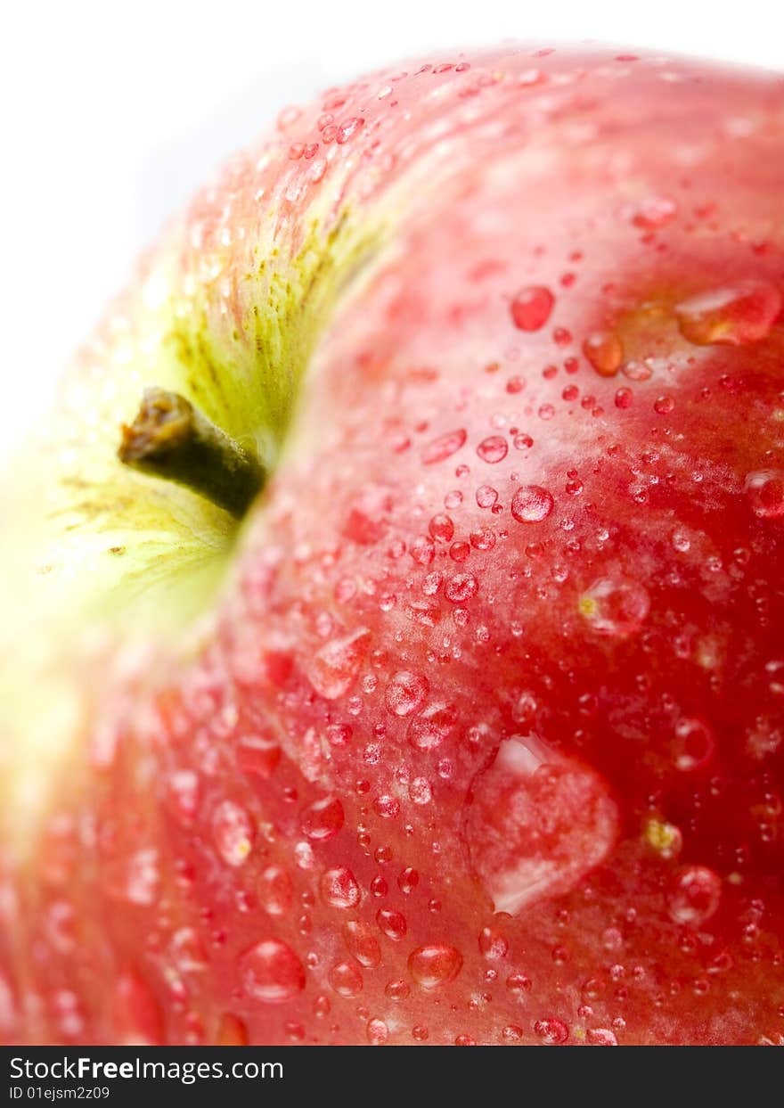 Red apple isolated on white