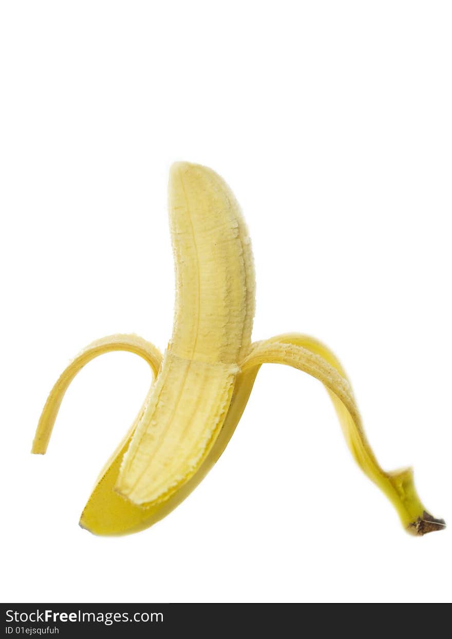 Yellow banana isolated on white background