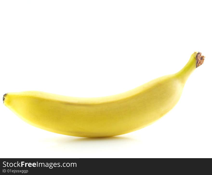 Yellow banana isolated on white background