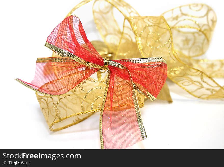 Golden and red ribbon