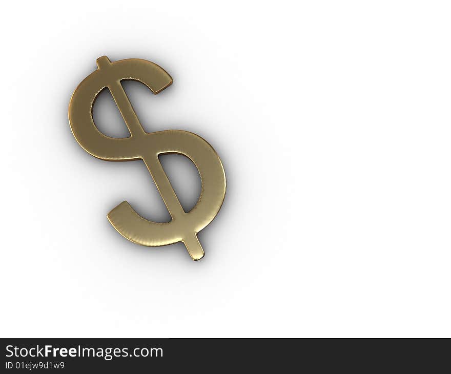 Gold dollar sign