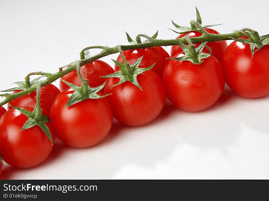 Red tomato vegetable on table