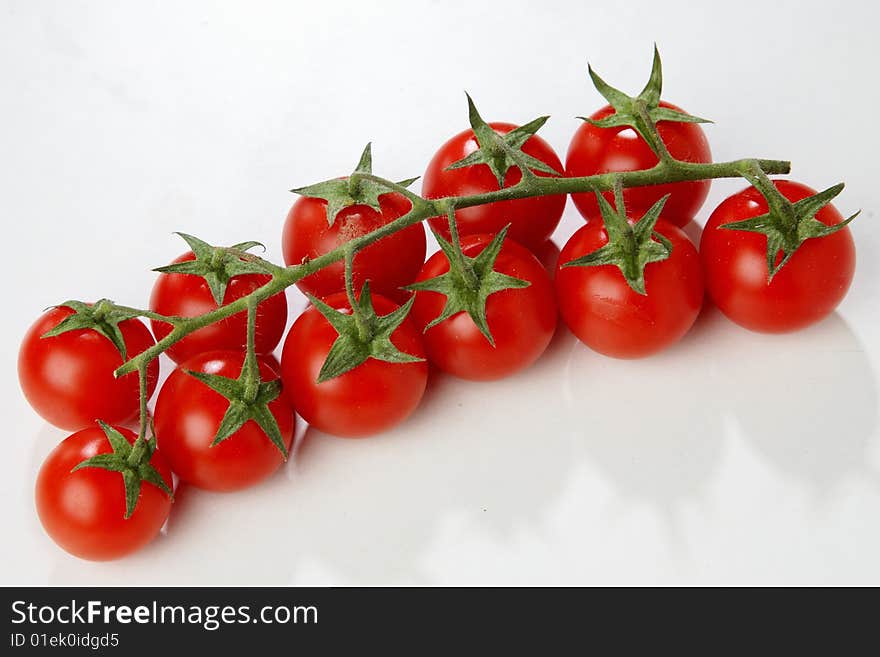 Red tomato vegetable on table