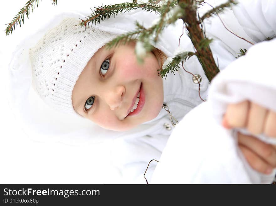 Girl portrait on winter vacation. Girl portrait on winter vacation