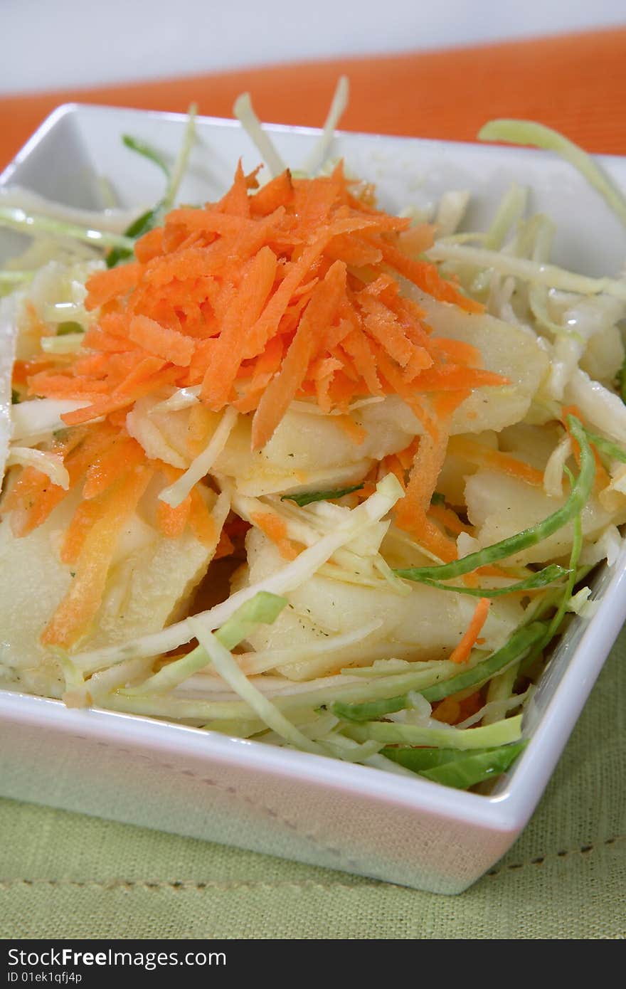 Vegetable salad mix on plate