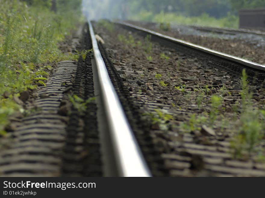 Close up from railway line