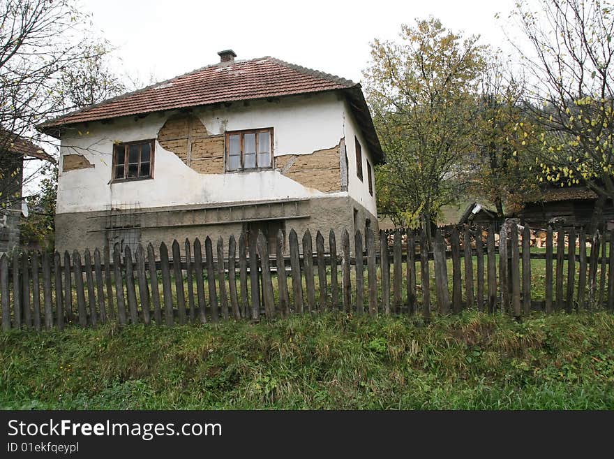 Farm house and fence in turkey